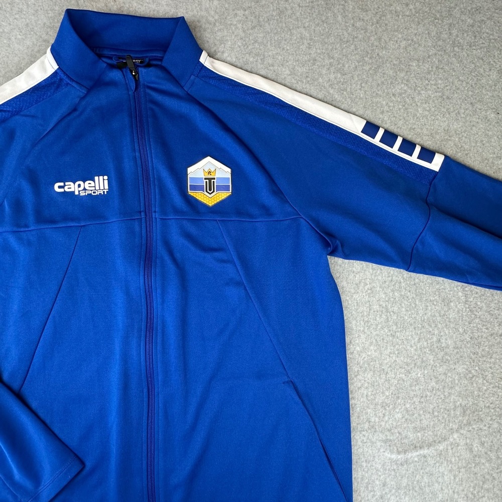 Original Crest Utah Royals Capelli CS-Cool Full Zip Track Jacket Blue White - Picture 5 of 11